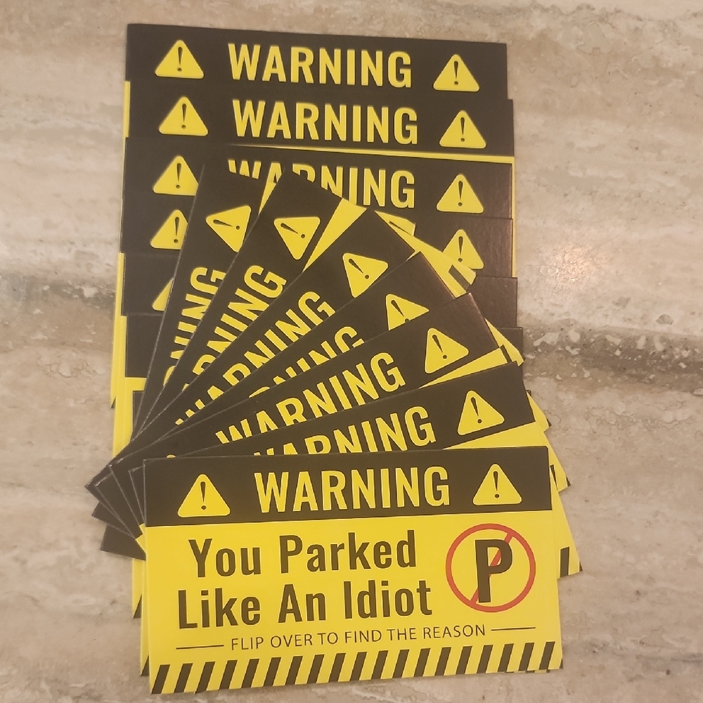 Bad Parking Card For Stupid Parkers. Set Of 25